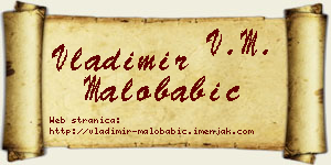 Vladimir Malobabić vizit kartica